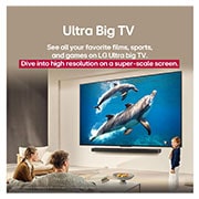 LG 75 pulgadas LG QNED AI QNED82 4K Smart TV 2025, A landscape image of a cave looking out to clear blue sky split down the middle with half the image faded out and the other half in sharp contrast. On the bottom left is a small image of how conventio, 75QNED82ASG, thumbnail 9