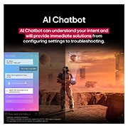 LG 43 pulgadas LG QNED AI QNED82 4K Smart TV 2025, Pantalla de una LG TV que reproduce contenido de ciencia ficción. En la pantalla, se muestra la interfaz de AI Chatbot. El usuario envió un mensaje al chatbot en el que dijo que la pantalla está demas, 43QNED82ASG, thumbnail 13