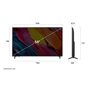 LG 50'' LG QNED AI 4K Smart TV colores más reales – Incluye Magic Remote AI, Side view, 50QNED70ASA, thumbnail 4