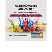 LG 50'' LG QNED AI 4K Smart TV colores más reales – Incluye Magic Remote AI, Splashes of paint burst from the floor up in diverse colors. Intertrek certification for 100% Color Volume to DCI-P3. The title talks about LG’s new and unique wide color gamut technology that allows , 50QNED70ASA, thumbnail 5