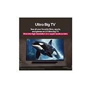 LG  55 pulgadas LG UHD AI UA85 AI 4K Smart TV 2025, LG TV con una pantalla impresionantemente grande montada en una pared encima de una LG Soundbar en una sala de estar de estilo moderno., 55UA8550PSA, thumbnail 8