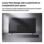 LG 43'' NANO 4K UHD AI NU85 Smart TV 2026, LG NANO 4K UHD AI NU85 se muestra desde atrás, revelando un panel trasero metálico con crestas horizontales espaciadas uniformemente que crean un aspecto limpio y estructurado y enfatizan el diseño de, 43NU850BPSA, thumbnail 13
