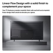 LG 65'' LG QNED AI QNED70 Mini LED 4K Smart TV 2026, LG QNED AI Mini LED QNED70 se muestra desde atrás, revelando un panel trasero metálico con crestas horizontales espaciadas uniformemente que crean un aspecto limpio y estructurado y enfatizan el diseñ, 65QNED70BSA, thumbnail 12