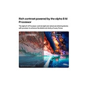 LG 75&nbsp;Inch LG Mini RGB evo AI MRGB85 4K Smart TV&nbsp;2026, LG Mini RGB evo AI MRGB85 destaca la atenuación de precisión a través de una imagen dividida que compara el LED convencional a la izquierda con negros más profundos y una definición de contraste mejor, 75MRGB85BSC, thumbnail 6