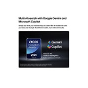 LG 75&nbsp;Inch LG Mini RGB evo AI MRGB85 4K Smart TV&nbsp;2026, La insignia de los Premios a la Innovación CES 2026 en la categoría de Inteligencia artificial reconoce la búsqueda Multi-AI con Google Gemini y Microsoft Copilot., 75MRGB85BSC, thumbnail 7