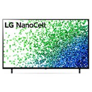 LG TV 55'' | NanoCell TV | Ultra HD | UHD 4K SMART TV | Colores Puros en 4K Real | Procesador Quad Core 4K | ThinQ™ AI | Experiencia de cine | Entretenimiento sin limites, Vista frontal del televisor LG NanoCell, 55NANO80SPA, thumbnail 1