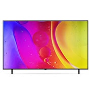 LG NanoCell TV 65'' NANO80 4K UHD SMART TV con ThinQ AI (Inteligencia Artificial), Procesador Inteligente α5 gen5, vista frontal con imagen de relleno, 65NANO80SQA, thumbnail 2