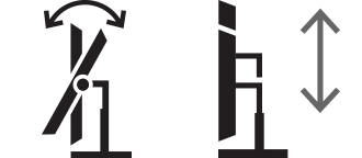 Reguleeritava pöördega monitor.	