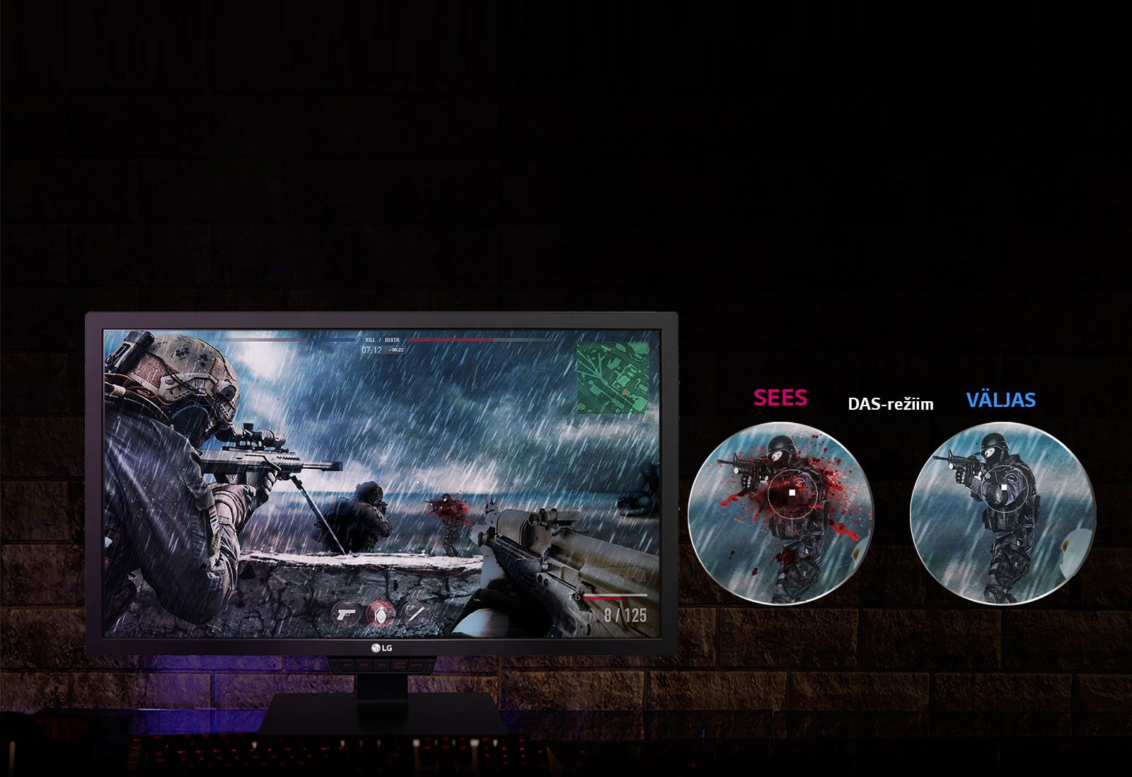 Erinevad mängufunktsioonid võitmiseks: DAS-režiim1