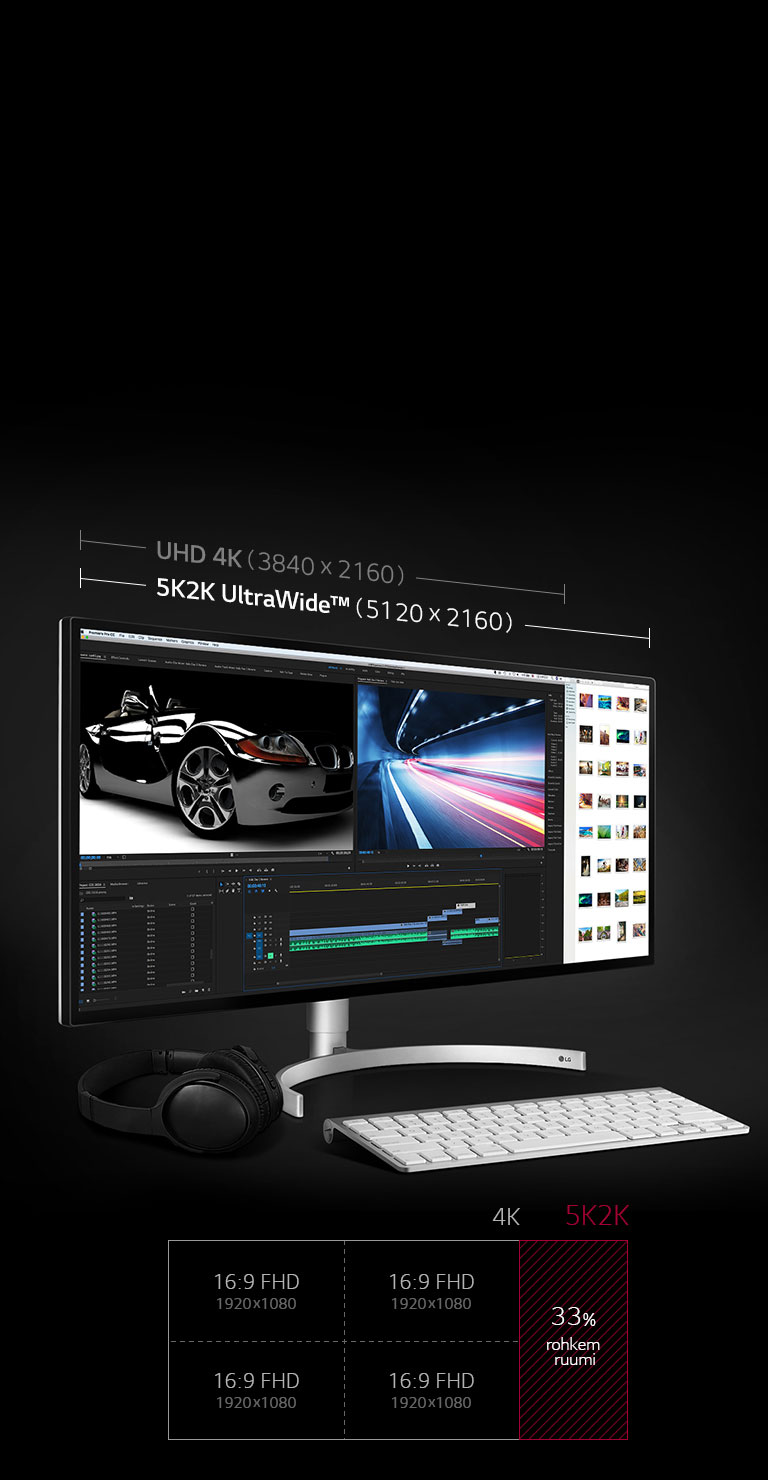 33% laiem tööala kui UHD 4K-l2