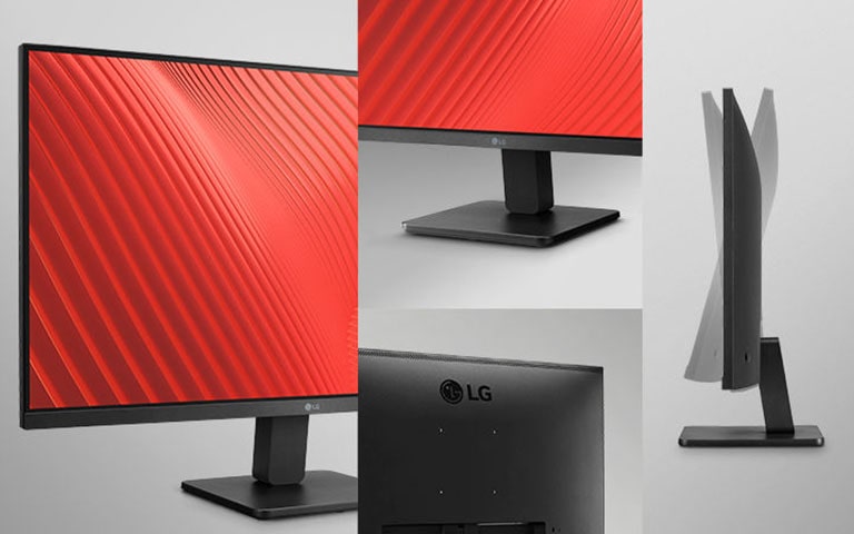 Sellel ekraanil on õhukesed servad kolmel küljel ja monitor pakub kalde reguleerimist.