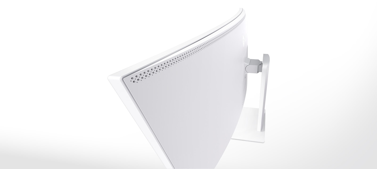 UltraFine monitori külgvaade valgel taustal