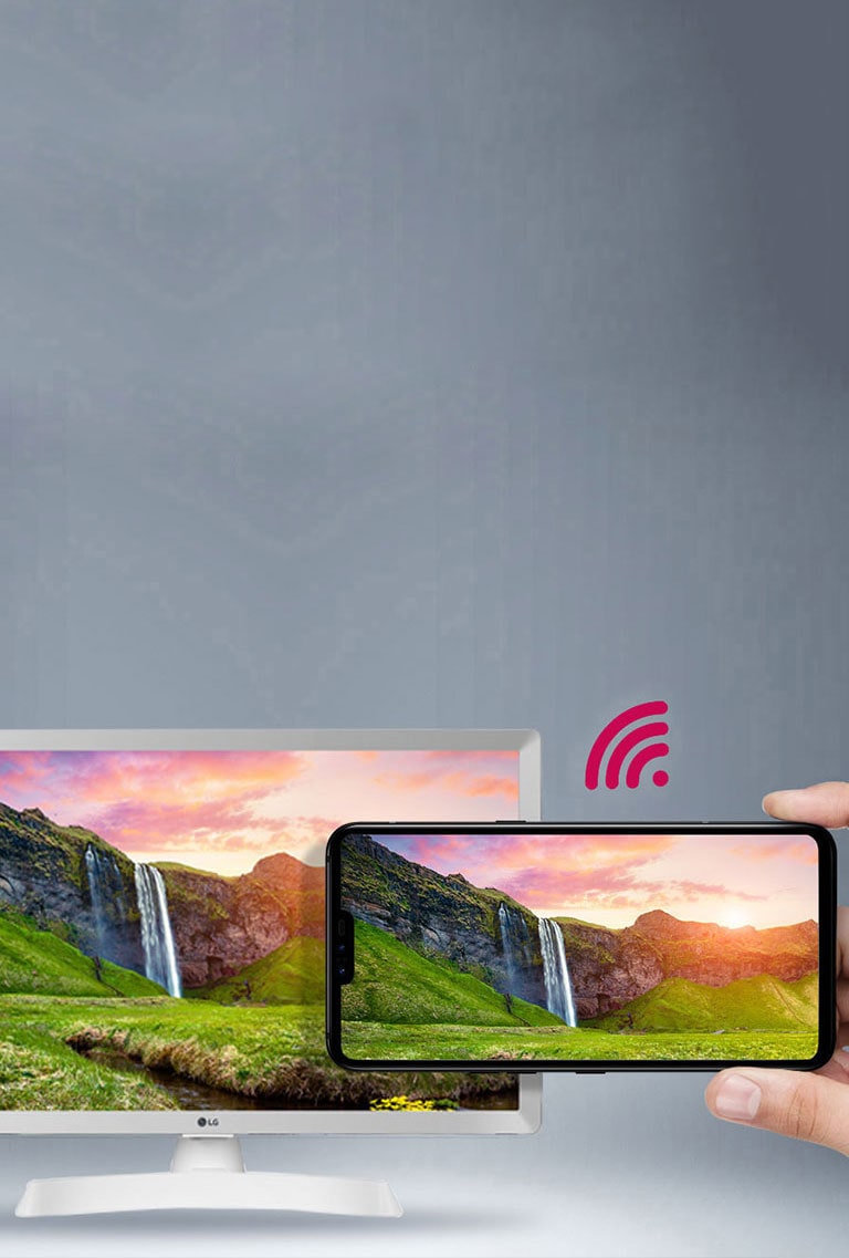 Sisseehitatud Wi-Fi ja juhtmevaba lahendus nagu nutitelefoni sisu suurel ekraanil