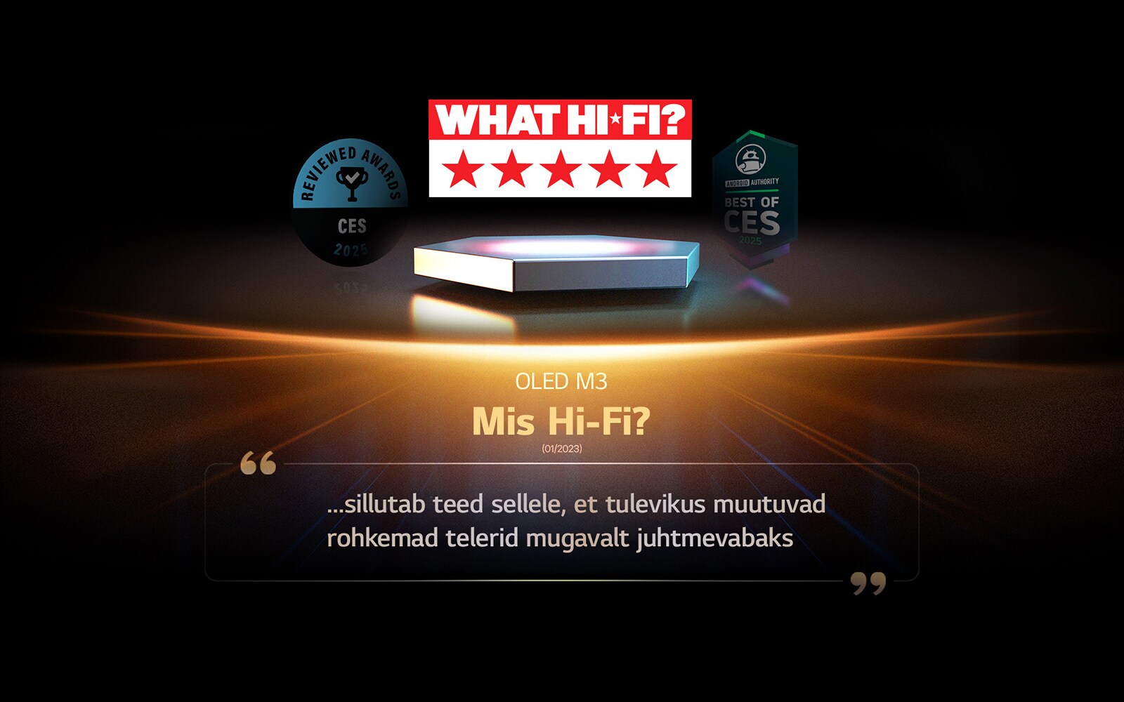 Mis Hi-Fi auhind OLED M3 eest. Katkend nende arvustusest räägib sellest, et tulevikus muutuvad rohkemad telerid mugavalt juhtmevabaks.