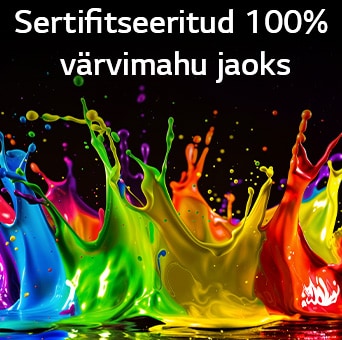 LG QNED evo AI QNED81 Mini LED koos Dynamic QNED Color Pro-ga täidab ekraani erksate, voolavate mitmevärviliste, maalilaadsete liikumispursetega, tuues esile täiustatud värvielujõu, mis on sertifitseeritud 100% Color Volume'i jaoks.