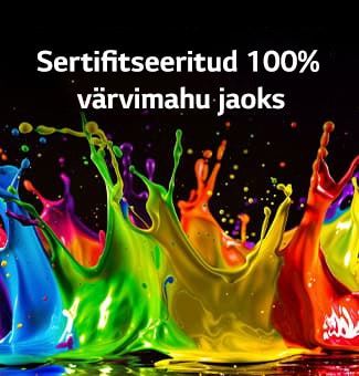LG QNED evo AI Mini LED QNED90 koos Dynamic QNED Color Proga täidab ekraani erksate, voolavate mitmevärviliste, maalilaadsete liikumispursetega, tuues esile täiustatud värvielujõu, millel on 100% Color Volume'i sertifikaat.