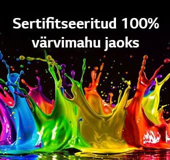 LG QNED evo AI Mini LED QNED90 koos Dynamic QNED Color Proga täidab ekraani erksate, voolavate mitmevärviliste, maalilaadsete liikumispursetega, tuues esile täiustatud värvielujõu, millel on 100% Color Volume'i sertifikaat.