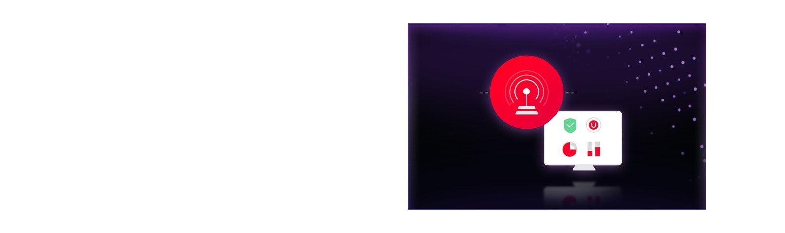 LG QNED evo AI Mini LED QNED90 koos LG Shieldiga on tunnustatud turvasündmuste edastamise ja reageerimise eest. Seda kujutavad ühenduse ja jälgimise ikoonid, kus krüptograafilised süsteemid võimaldavad ohtude kiiret tuvastamist ja neile reageerimist.