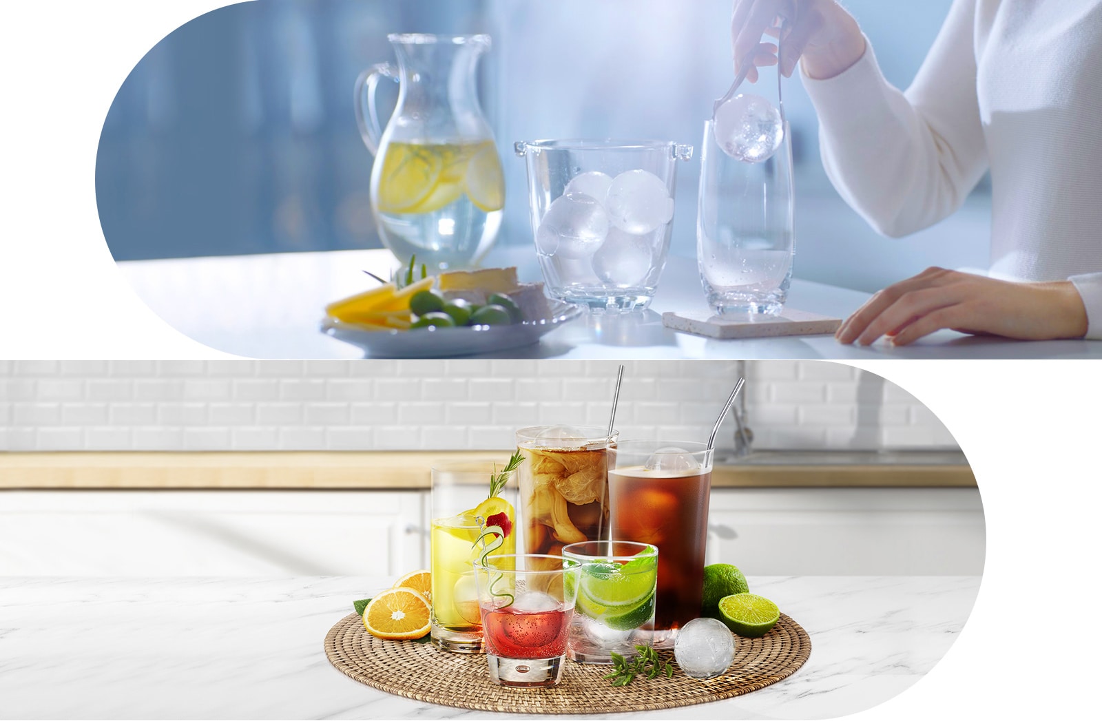 Sellel kaardil on näha erinevaid Craft Ice abil valmistatud jooke.