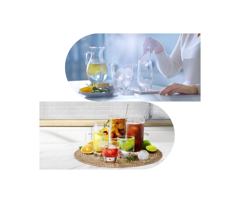 Sellel kaardil on näha erinevaid Craft Ice abil valmistatud jooke.