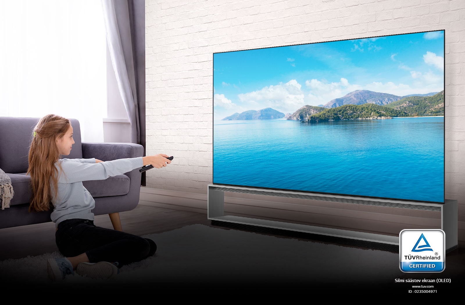 TV ekraanil, millel on TÜV Rheinlandi sertifikaat1