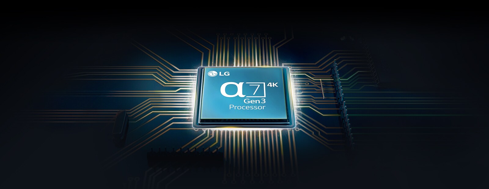 Chip Alpha 7 montato sulla scheda madre della TV.