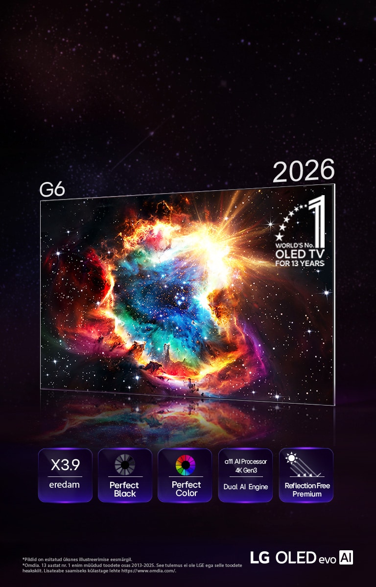 LG Gallery TV AI raamiga LX7 ART TV on varustatud Gallery Designiga, mis on paigaldatud sooja neutraalset tooni seinale, kuvades elutruud natüürmorti kaasaegses elutoas, kus on raamitud kunstiteosed, kaasaegne mööbel ja pehme looduslik valgus.