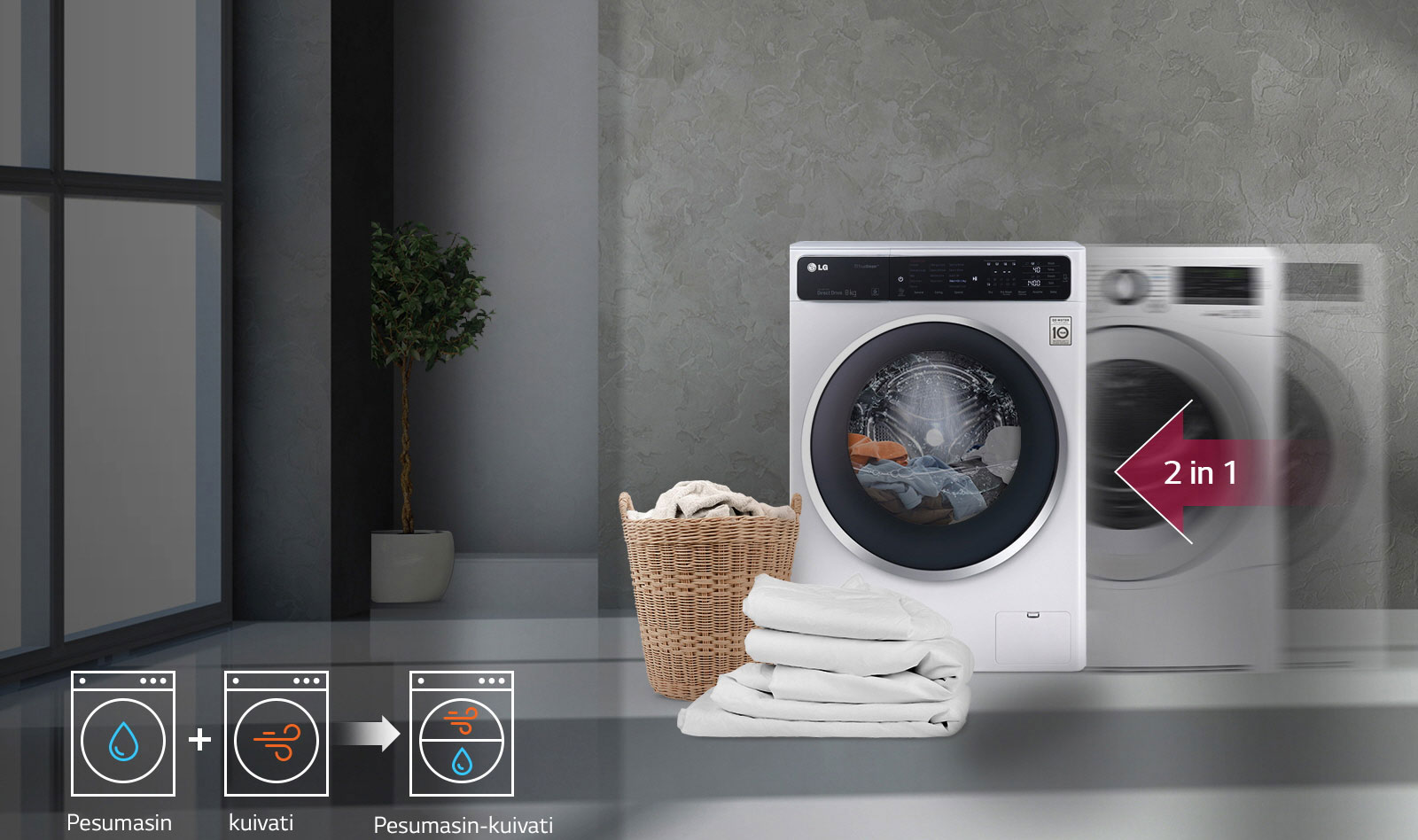 Integreeritud kuivatiga pesumasin1