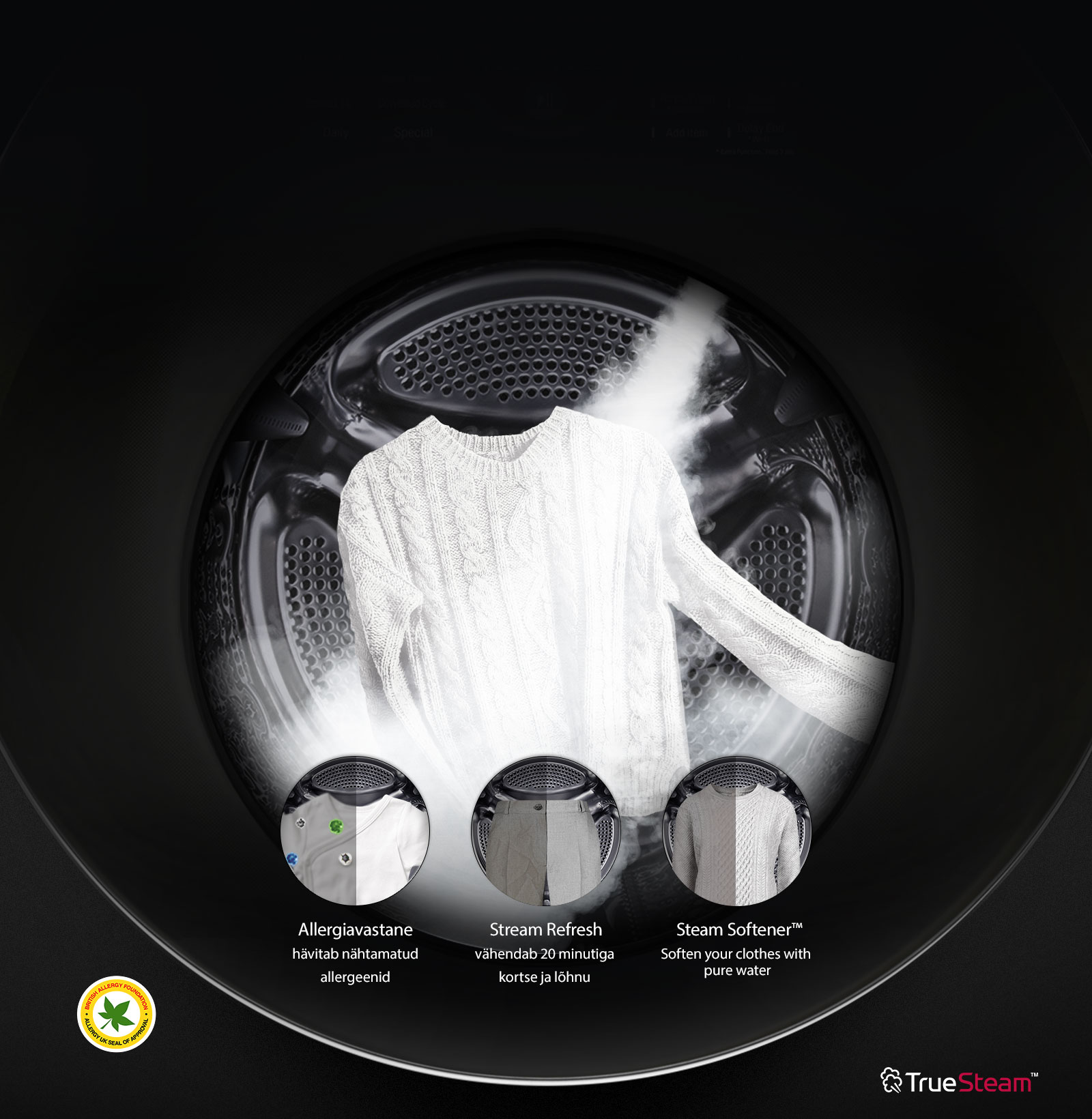 Vähendab allergeene 99,9%<br>1