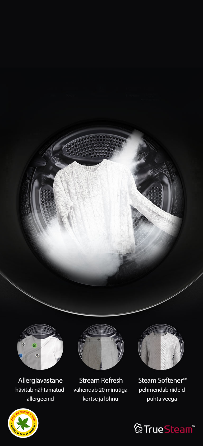 Vähendab allergeene 99,9%<br>2