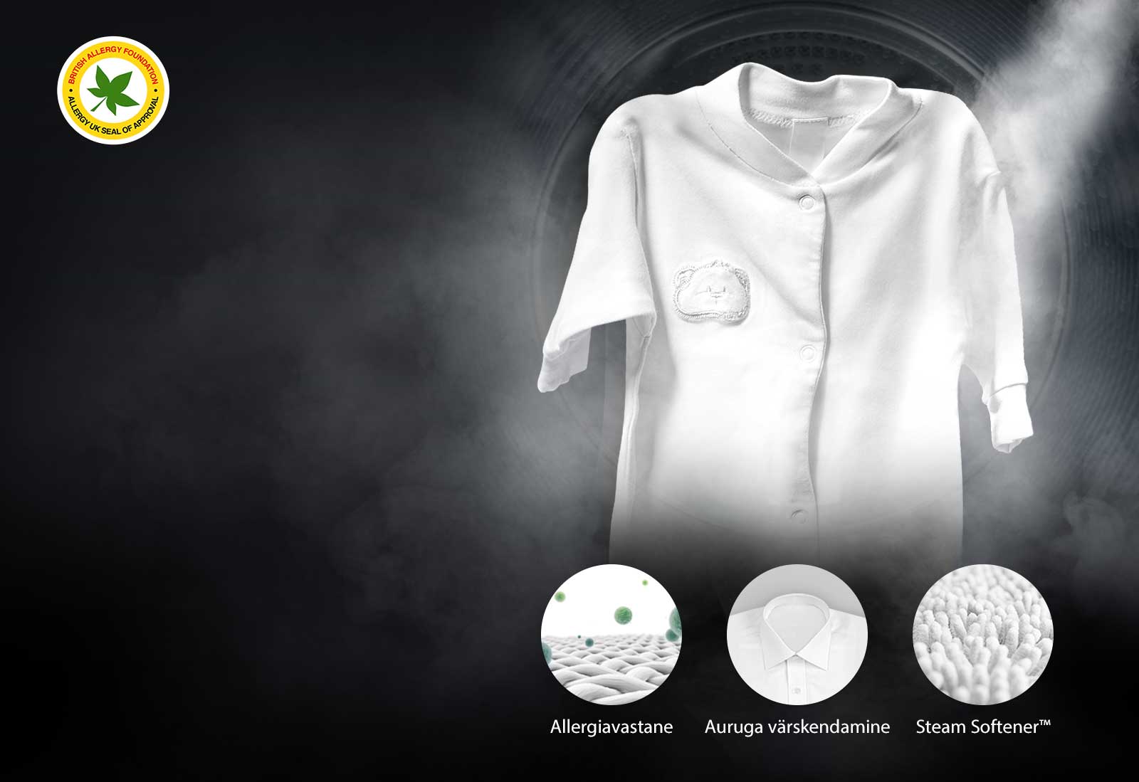 True Steam™ abil VÄHENDATAKSE ALLERGEENE 99.9ų