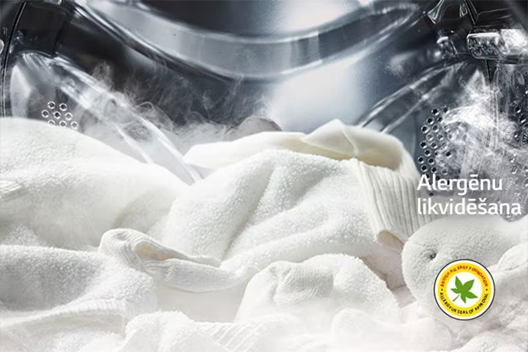 Kandke oma riideid julgelt, teades, et LG Steam™ vähendab allergeenide hulka.