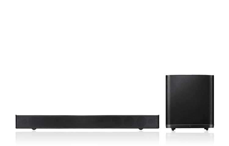 LG 7.1-kanaliline Sound Bar kodukinosüsteem, millel on 700W heliväljund ja juhtmevaba aktiivne basskõlar., LAS950M