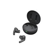 LG TONE Free DFP9, Karp on avatud 15-kraadise nurga all ning mõlemad nööpkõrvaklapid on selle ette asetatud., TONE-DFP9, thumbnail 14