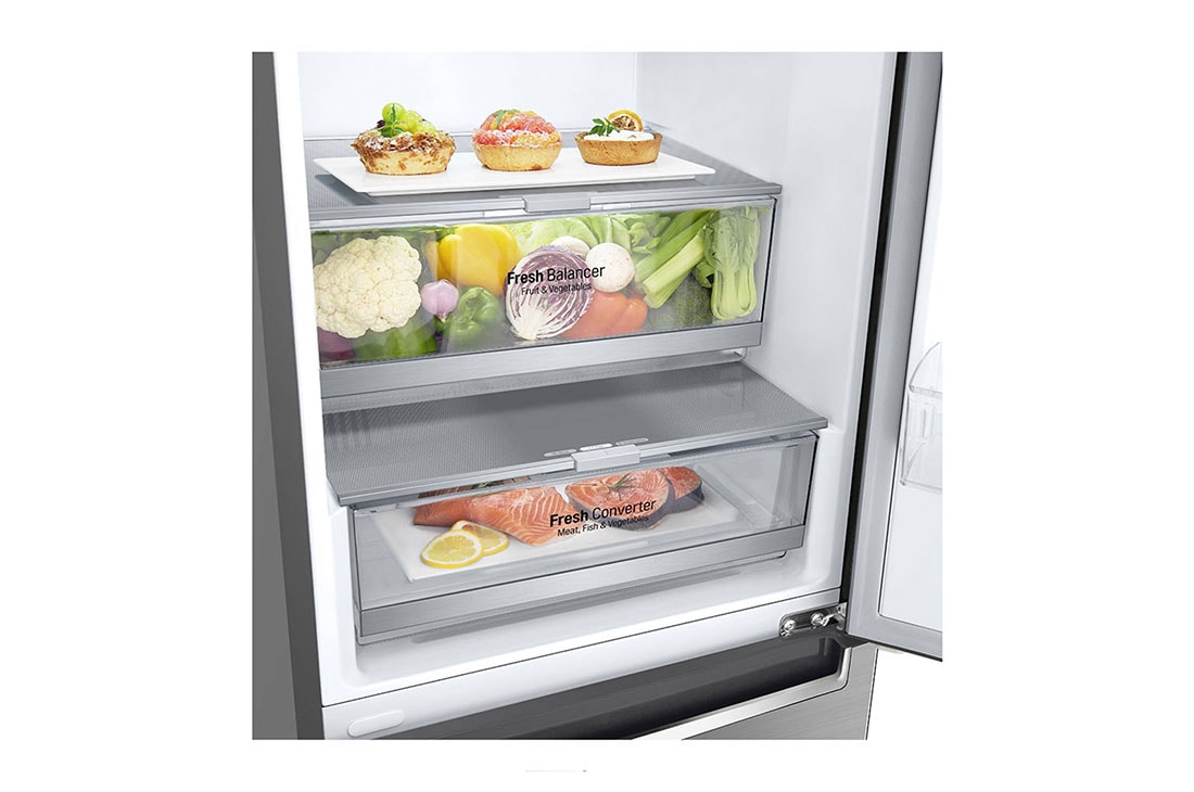 LG Külmik  | 1.86m | 341 | Hõbedane | E klass | DoorCooling | Total No Frost | GBB71PZEMN, E klassi külmik, GBB71PZEMN, thumbnail 4