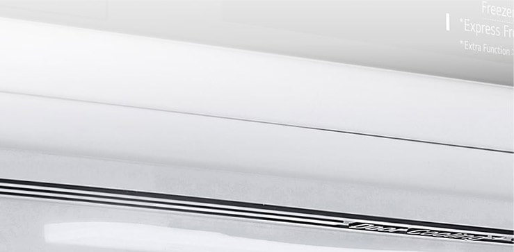 Nærbillede af blød LED-belysning, som effektivt fordeler lyset i køleskabet.