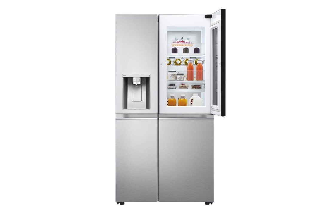 LG side by side külmik | 635L | kõrgus 1.79m | laius 91.3cm | Hõbedane | E energiaklass | WiFi | DoorCooling | Total No Frost | GSQV90MCAE, vaade peidetud nupule, GSQV90MCAE, thumbnail 5