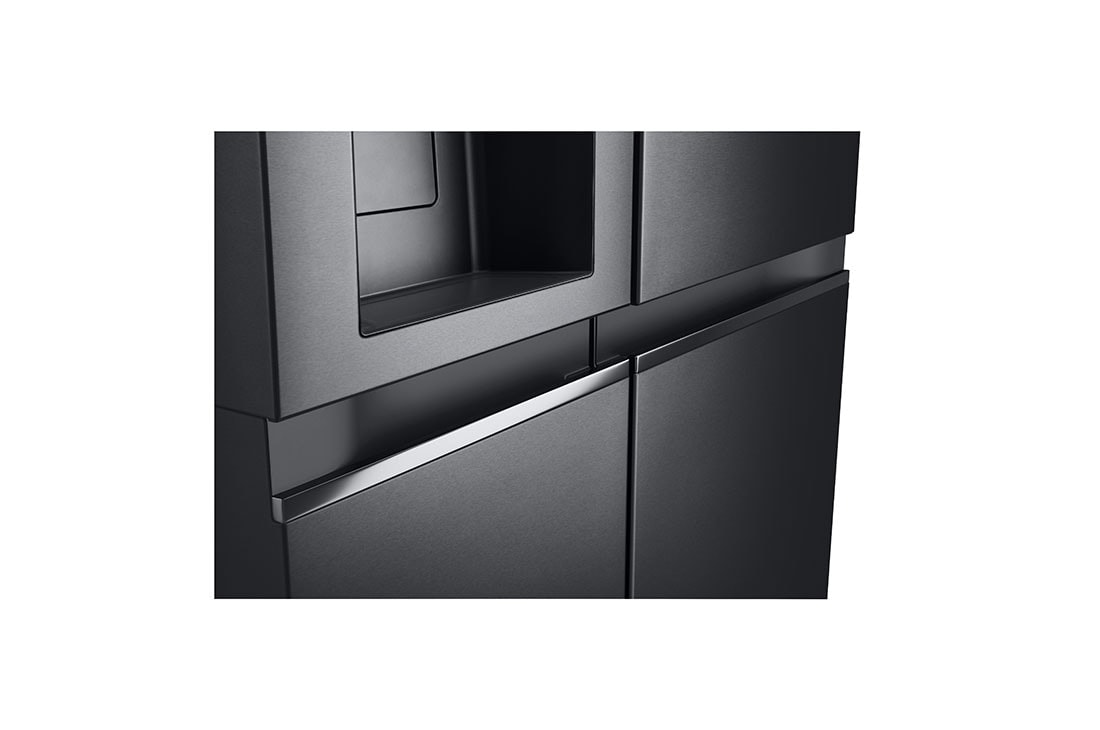 LG Side-by-Side külmikud | kõrgus 1.79m | laius 91.3cm | 635L | Must | E klass | Express Cool | DoorCooling+™| FRESHBalancer™ , vaade peidetud nupule, GSLV71MCLE, thumbnail 3