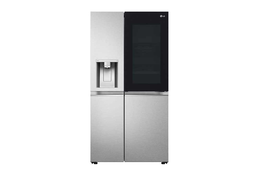 LG Side-by-Side InstaView Door-in-Door™ külmik, 635L, laius 91,3cm, kõrgus 179cm, Total No Frost, vue de face de la lumière sur les aliments, GSXV90MBAE