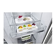 LG multi door külmik | InstaView Door-in-Door | 635L | kõrgus 1.79m | Laius 91.3cm | Hõbedane | E energiaklass | WiFi | DoorCooling | Total No Frost | GSXV90MBAE, vue d’i-micom, GSXV90MBAE, thumbnail 9