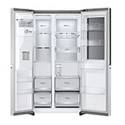LG Side-by-Side InstaView Door-in-Door™ külmik, 635L, laius 91,3cm, kõrgus 179cm, Total No Frost, vaade peidetud nupule, GSXV91BSAE, thumbnail 5