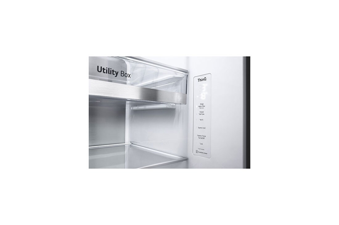 LG Side-by-Side külmik,635L, laius 91,3cm, kõrgus 179cm, Total No Frost, skats uz i-micom, GSJV90PZAE, thumbnail 7