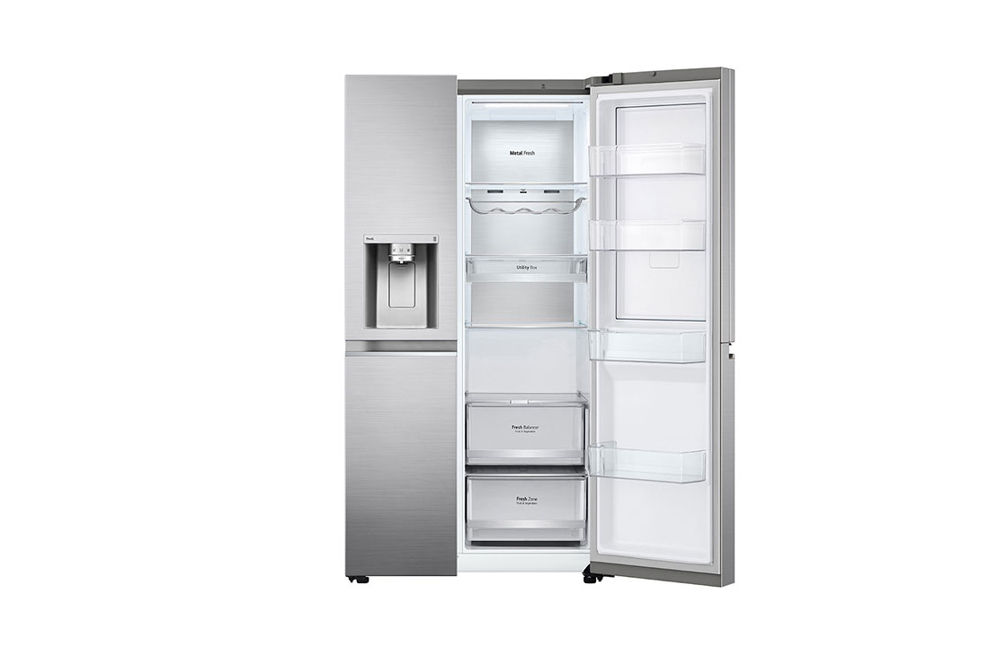 LG Side-by-Side külmik,635L, laius 91,3cm, kõrgus 179cm, Total No Frost, priekšējais labais skats, GSJV90PZAE, thumbnail 11