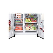 LG Side-by-Side külmik,635L, laius 91,3cm, kõrgus 179cm, Total No Frost, skats uz atvilktni, GSJV90PZAE, thumbnail 4