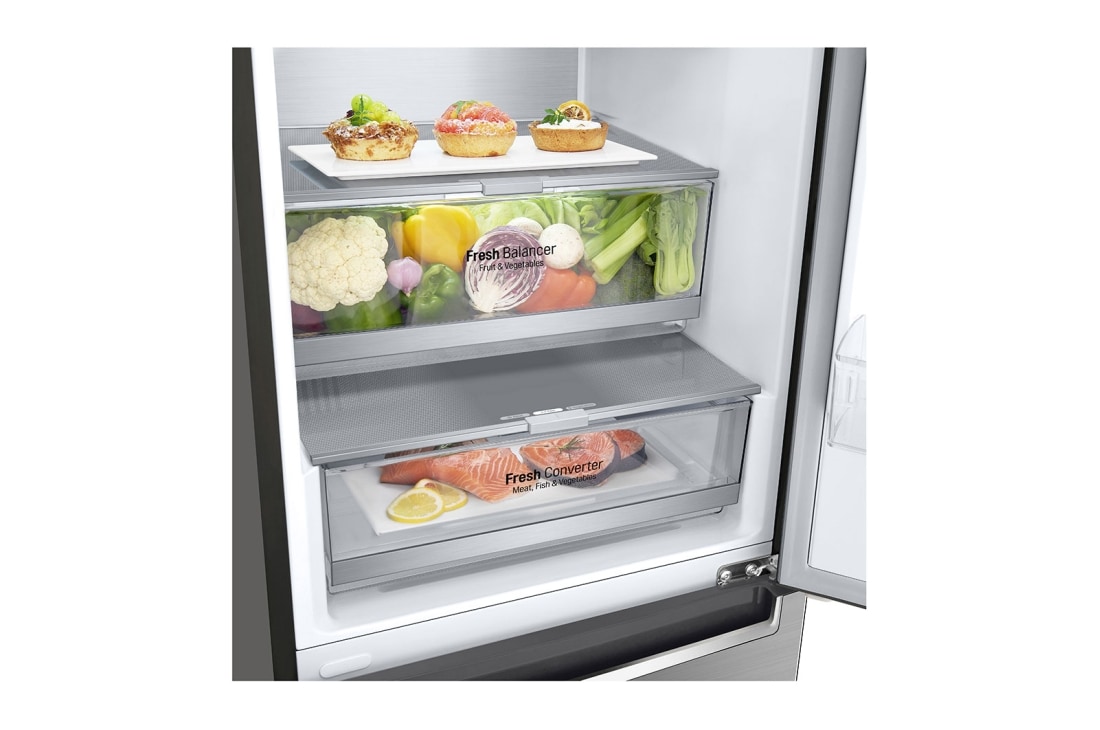 LG Külmik&nbsp; | 2.03m | 384 | Hõbedane  | C&nbsp;klass | DoorCooling | Total No Frost | GBB72PZVCN1, GBB72PZVCN1, GBB72PZVCN1, thumbnail 4