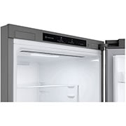 LG külmik sügavkülmikuga põhjas | 2.03m | 387L | Hõbedane | D klass | Fresh Converter™ | Veiniriiul, display angle view, GBV3200DPY, thumbnail 5