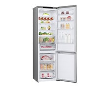 LG külmik sügavkülmikuga põhjas | 2.03m | 387L | Hõbedane | D klass | Fresh Converter™ | Veiniriiul, left view with food door opened , GBV3200DPY, thumbnail 11