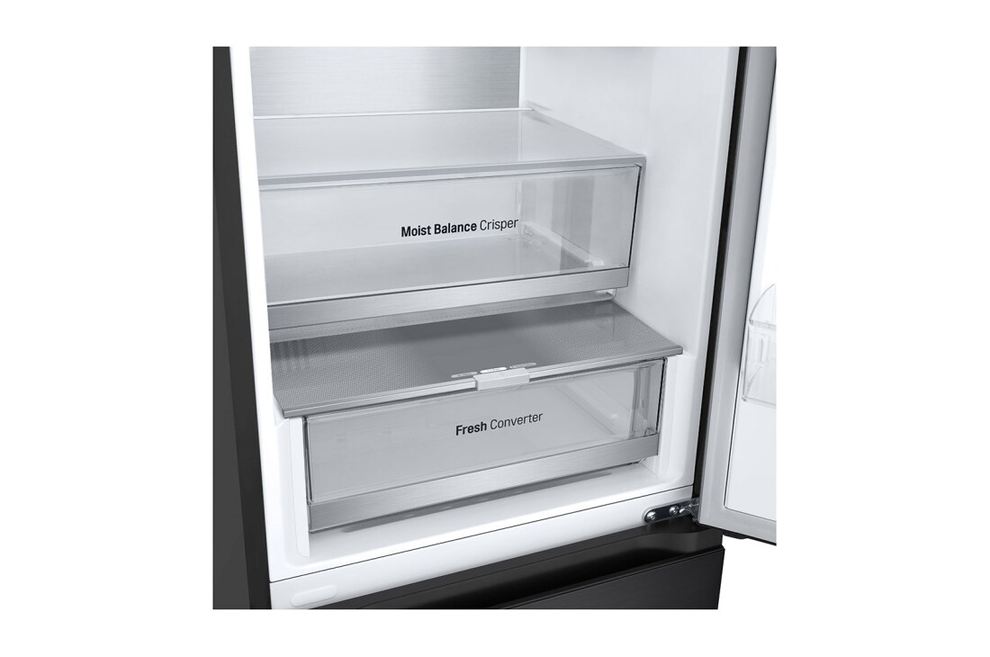 LG Külmik  | 2.03m | 387L | Must | D klass | DoorCooling | Total No Frost | GBV5240DEP, Drawer without foods , GBV5240DEP, thumbnail 12