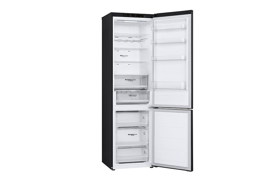 LG külmik sügavkülmikuga põhjas | 2.03m | 387L | Must | C klass | DoorCooling+™ | Fresh Converter™, Left door open without food, GBV5240CEP, thumbnail 12