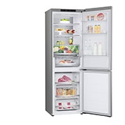 LG Külmik&nbsp; | 1.86m | 344L | Hõbedane | C&nbsp;klass | DoorCooling | Total No Frost | GBV5140CPY, Left side view with food , GBV5140CPY, thumbnail 11